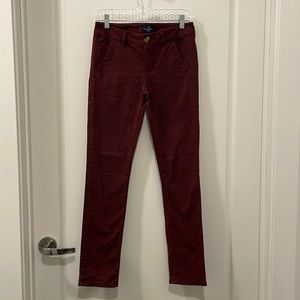 American Eagle skinny pants in burgundy